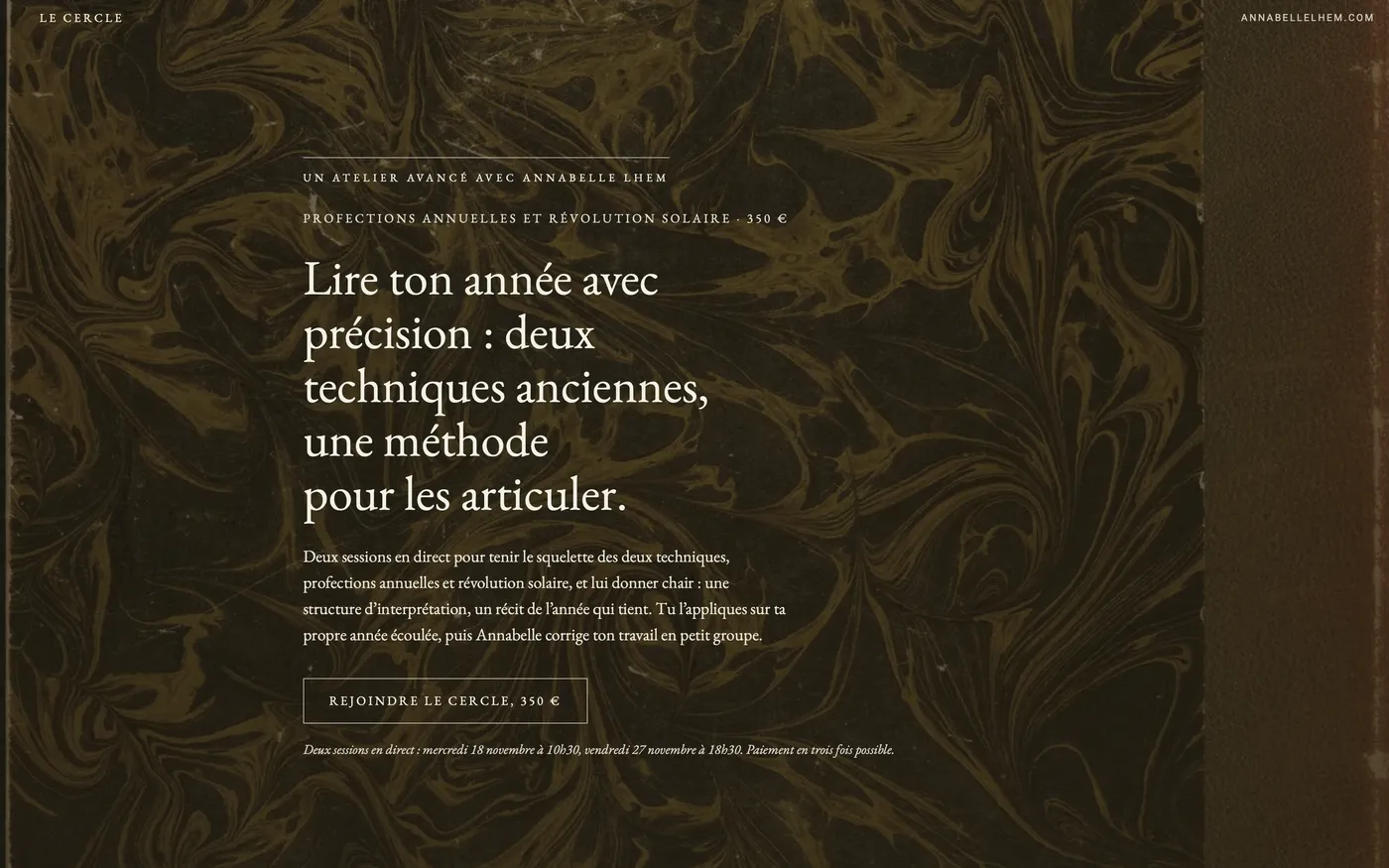 Page de vente service